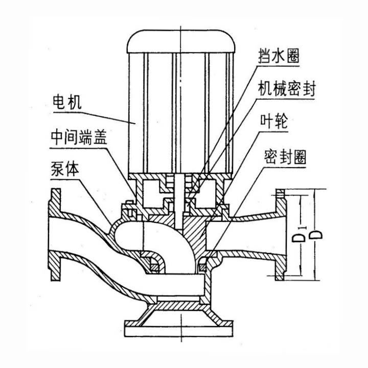 100GW110-10-5.5管道泵